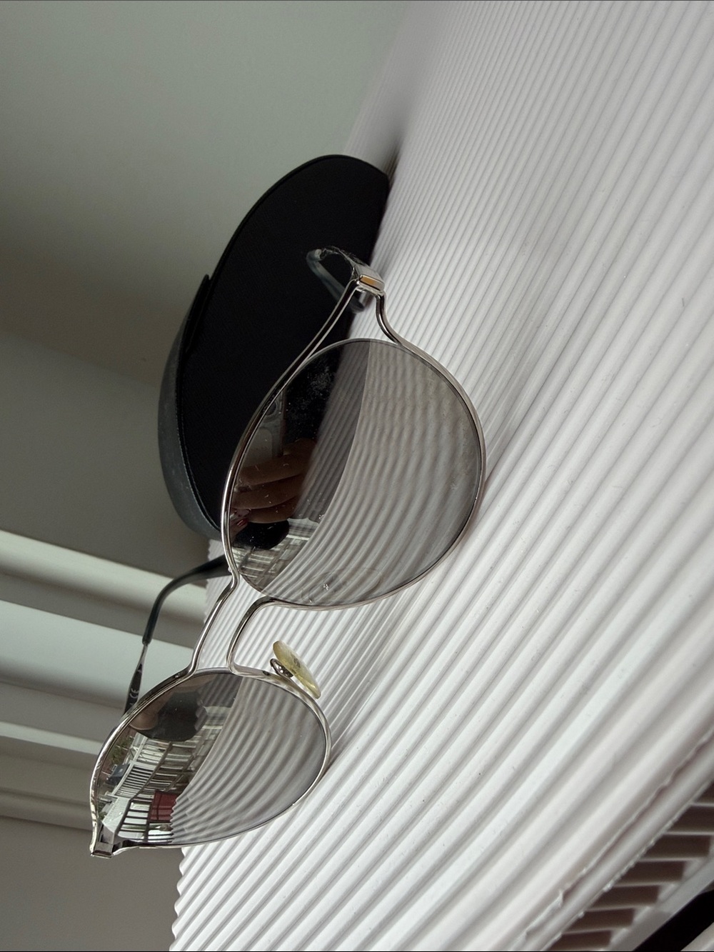 Prada Round Silver Metal Sunglasses with Smoke Lenses